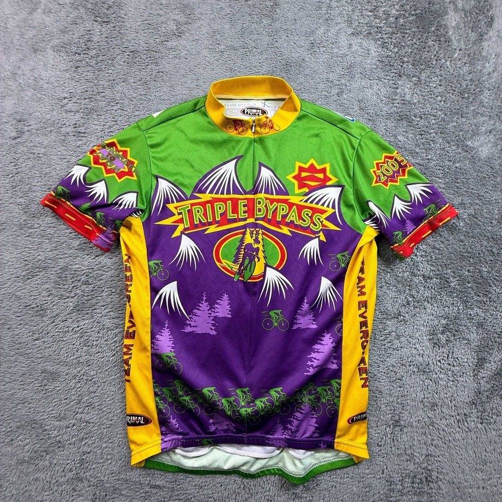 Primal Wear Triple Bypass 2005 Team Evergreen Cycling Jersey Womens M